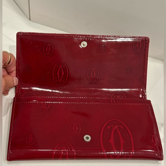 Cartier Happy Birthday Patent Leather Envelope Long wallet - Picture 7 of 16